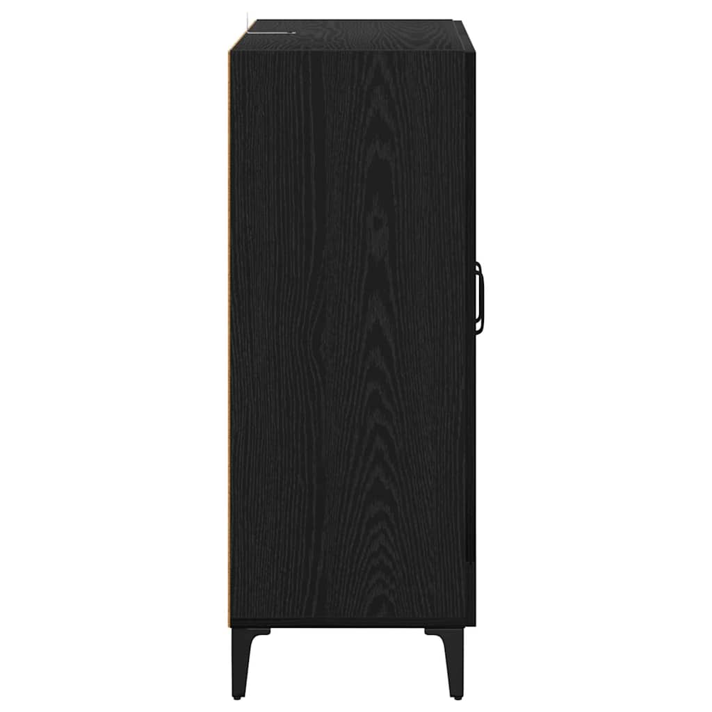 Sideboard Sort eg 69,5 x 34 x 90 cm Ingeniørt træ og jern