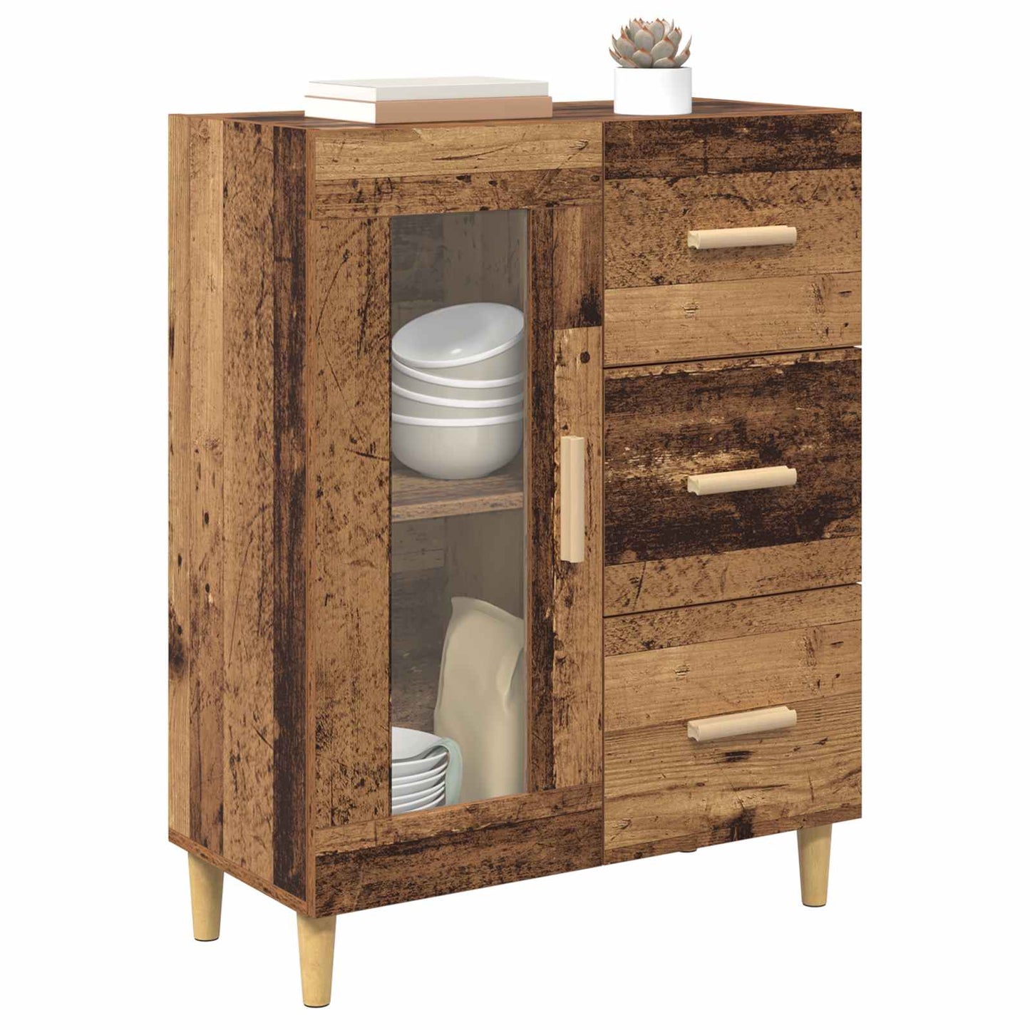 Sideboard Gammelt træ 69,5 x 34 x 90 cm Konstrueret træ