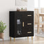 Sideboard Sort eg 69,5 x 34 x 90 cm Konstrueret træ