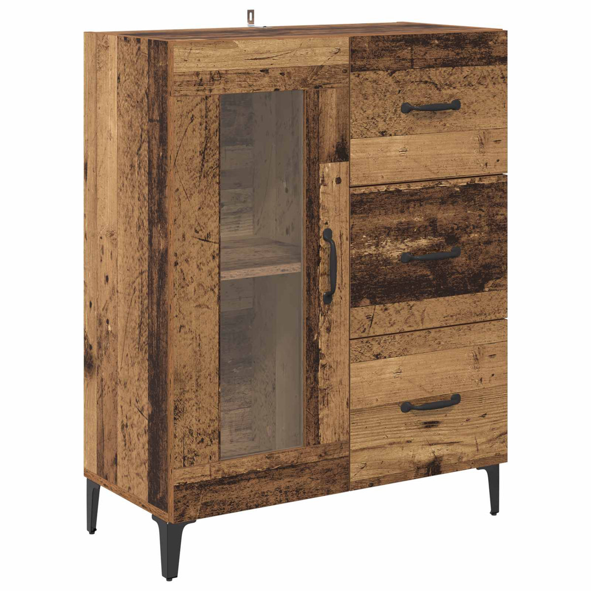 Sideboard Gammelt træ 69,5 x 34 x 90 cm Ingeniørt træ og jern