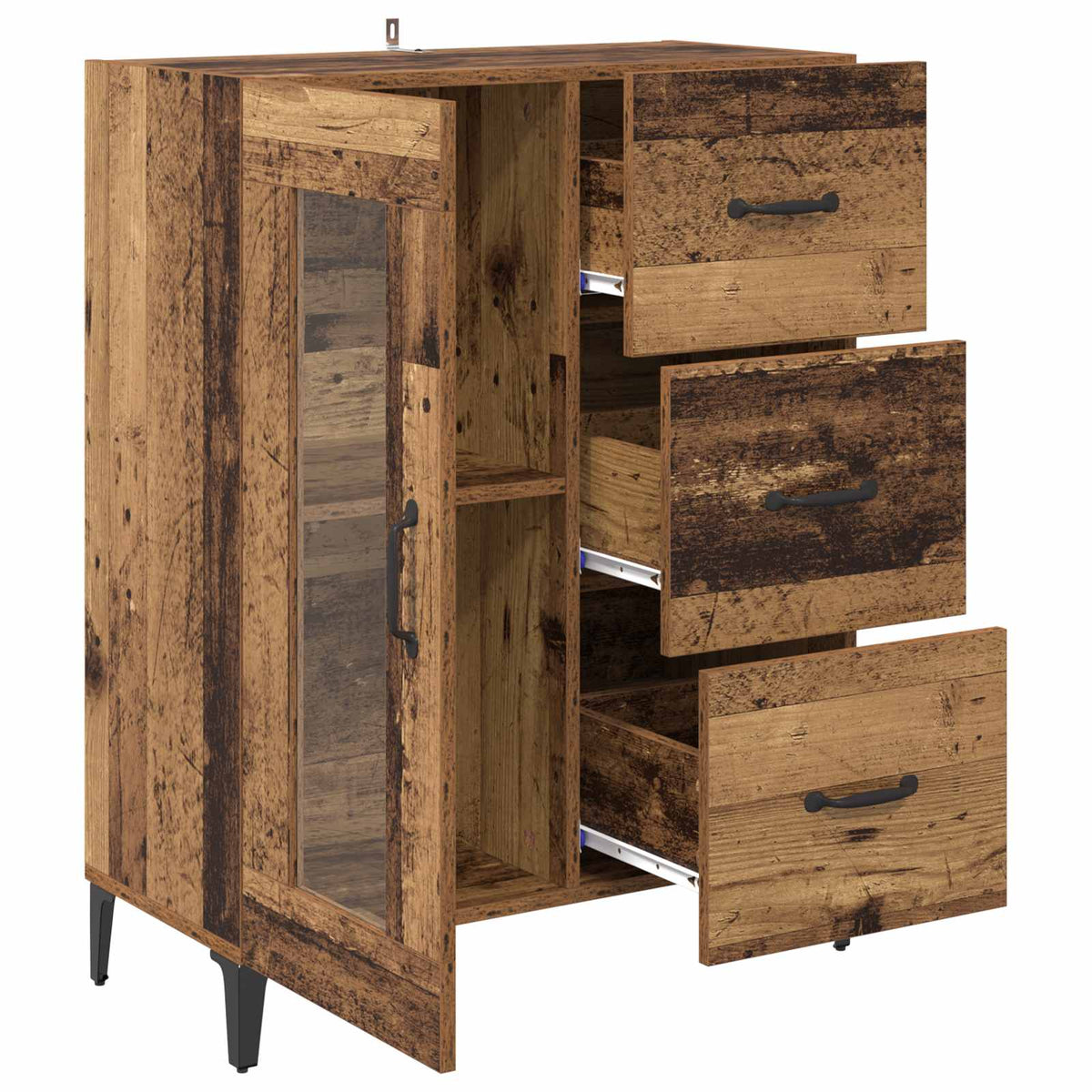 Sideboard Gammelt træ 69,5 x 34 x 90 cm Ingeniørt træ og jern