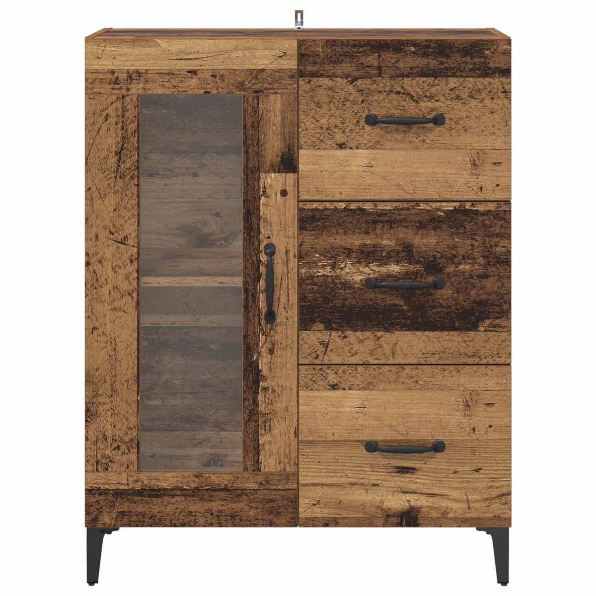 Sideboard Gammelt træ 69,5 x 34 x 90 cm Ingeniørt træ og jern