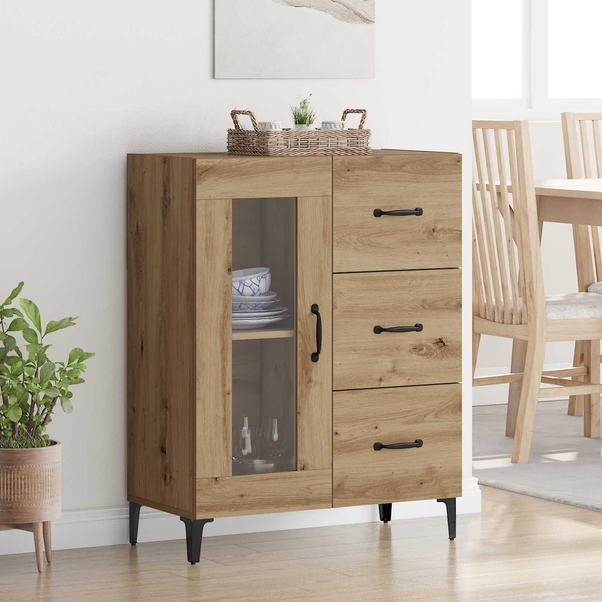 Sideboard Artisan Egetræ 69,5 x 34 x 90 cm