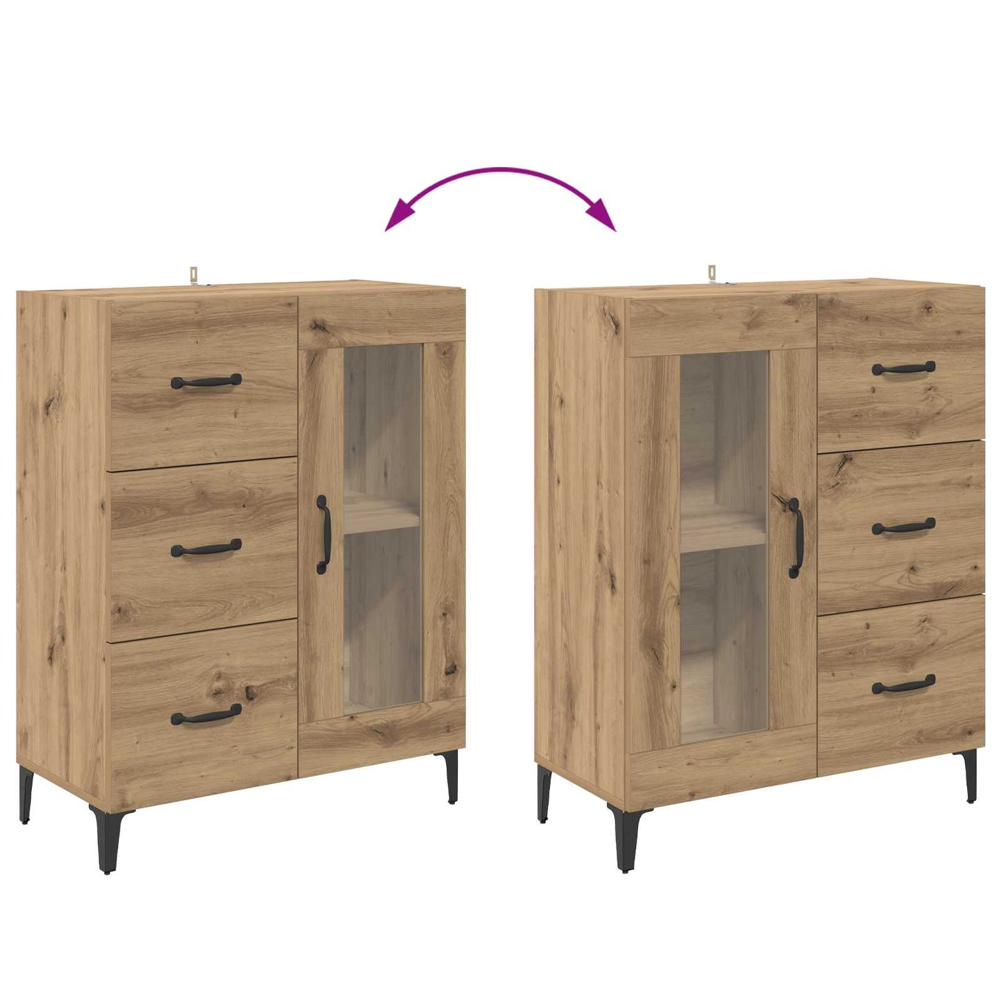 Sideboard Artisan Egetræ 69,5 x 34 x 90 cm