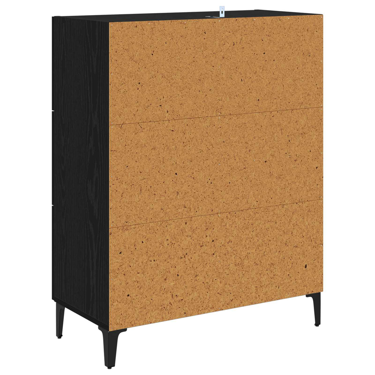 Sideboard Sort eg 69,5 x 34 x 90 cm Ingeniørt træ og jern