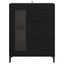 Sideboard Sort eg 69,5 x 34 x 90 cm Ingeniørt træ og jern