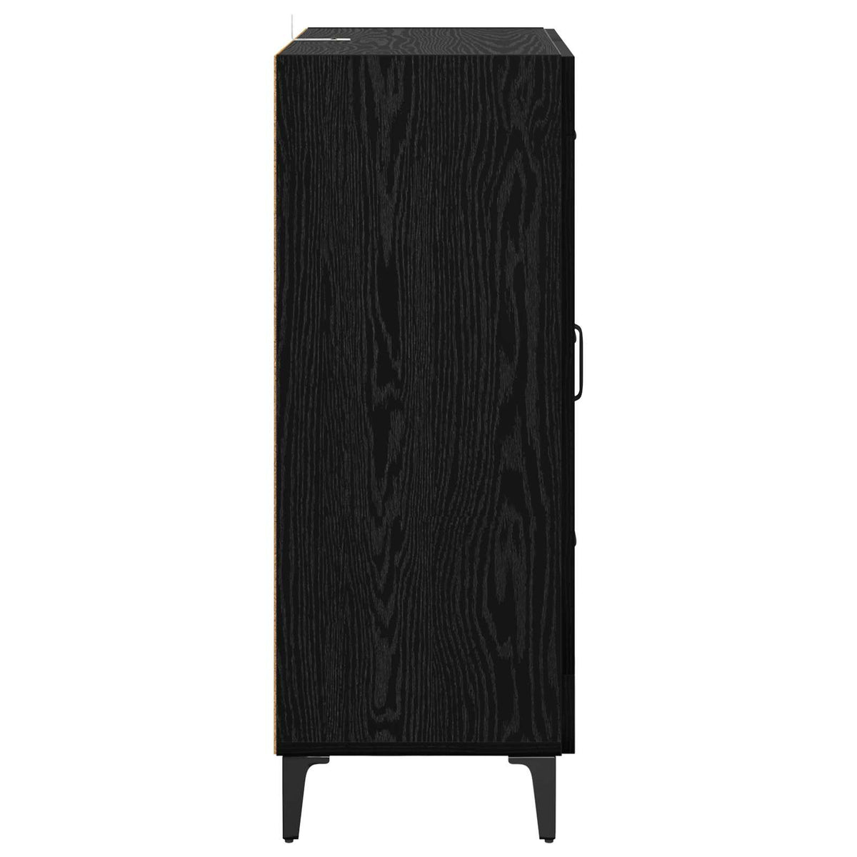 Sideboard Sort eg 69,5 x 34 x 90 cm Ingeniørt træ og jern