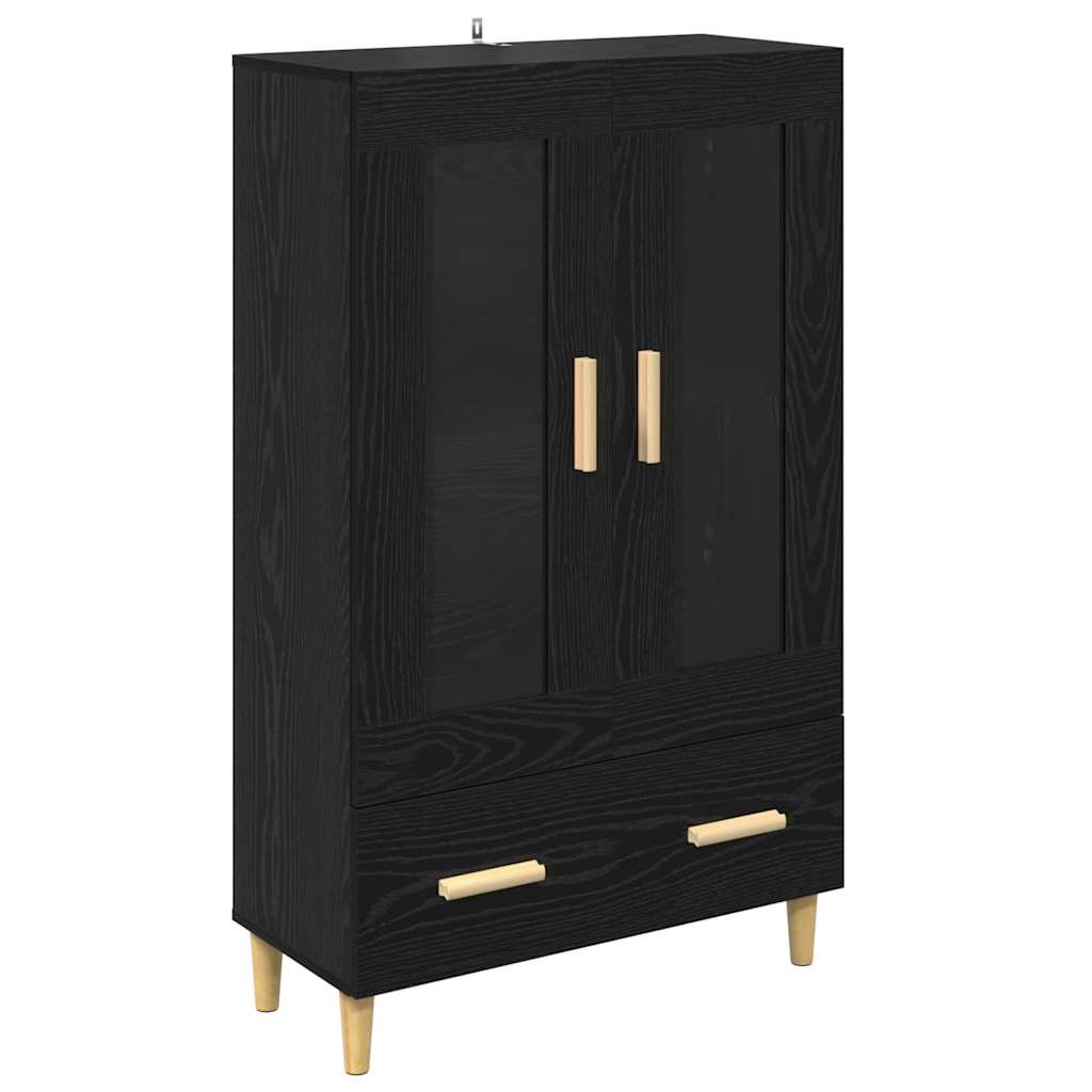 Highboard Sort eg 70 x 31 x 115 cm Konstrueret træ