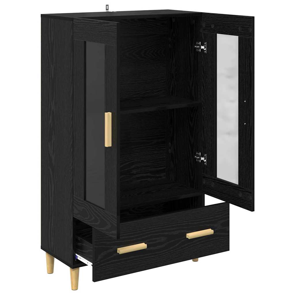 Highboard Sort eg 70 x 31 x 115 cm Konstrueret træ