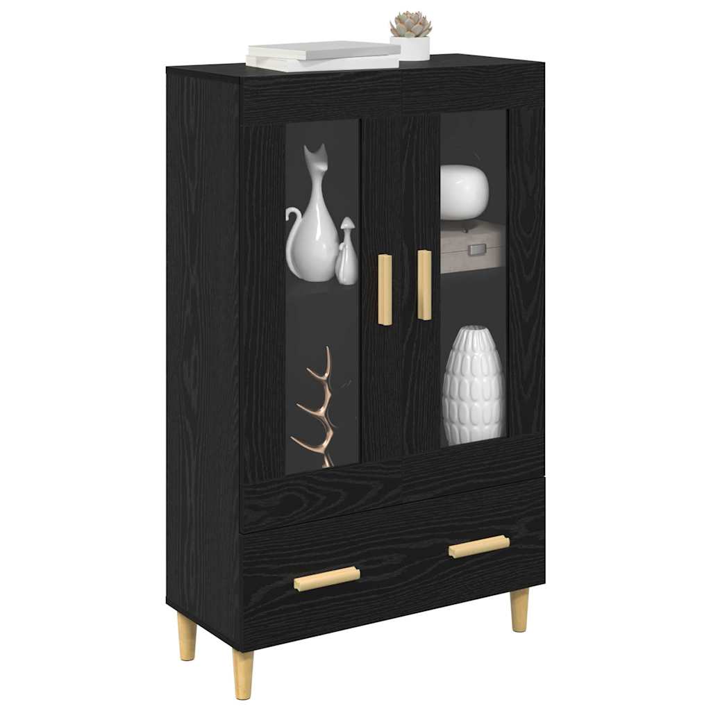 Highboard Sort eg 70 x 31 x 115 cm Konstrueret træ