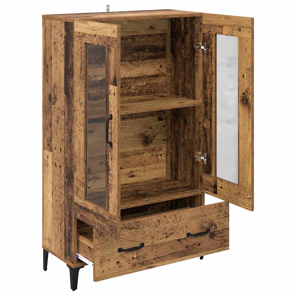 Highboard Gammelt træ 70 x 31 x 115 cm Ingeniørt træ og jern