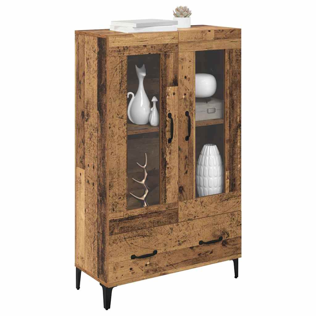 Highboard Gammelt træ 70 x 31 x 115 cm Ingeniørt træ og jern