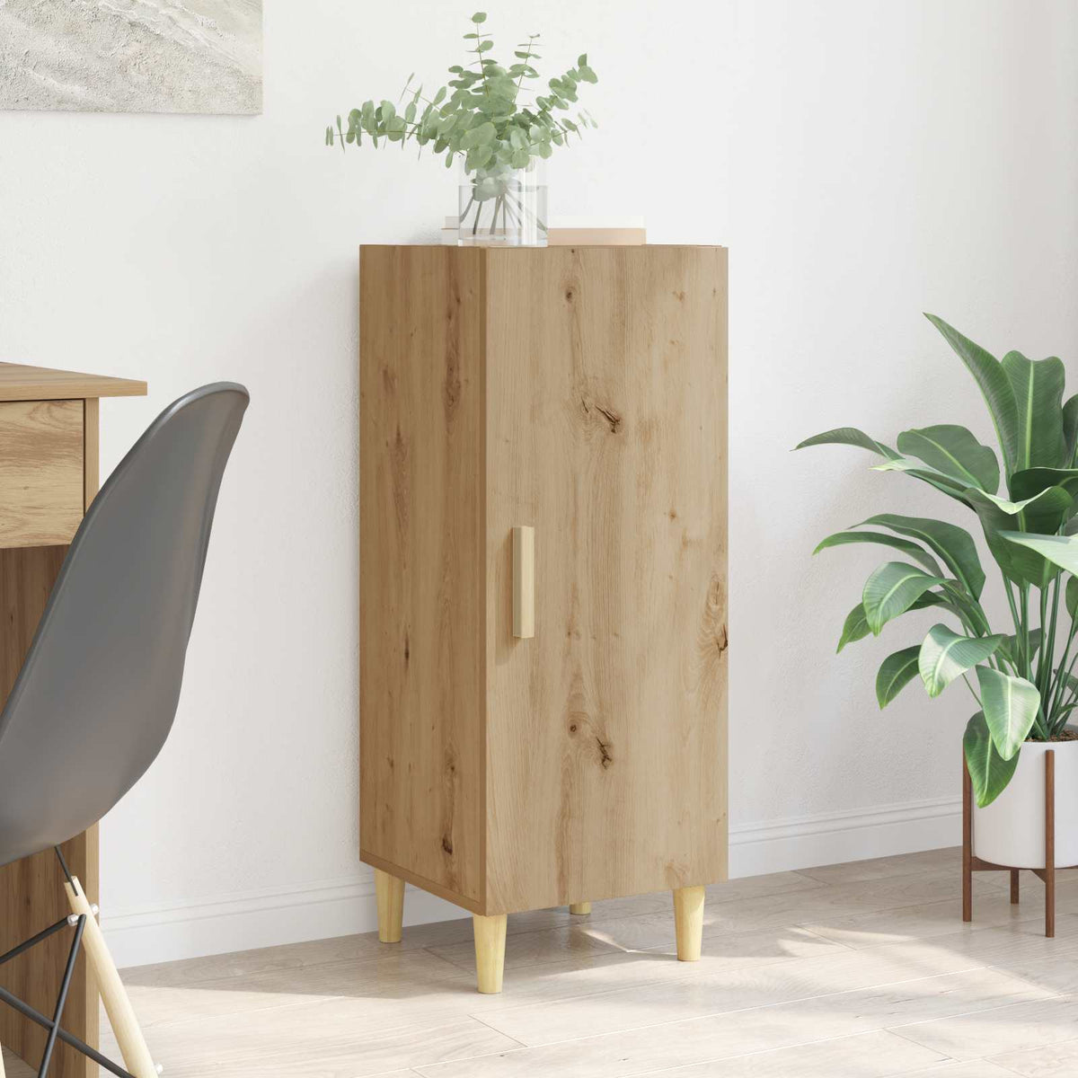 Sideboard Artisan Egetræ 34,5 x 34 x 90 cm Konstrueret træ