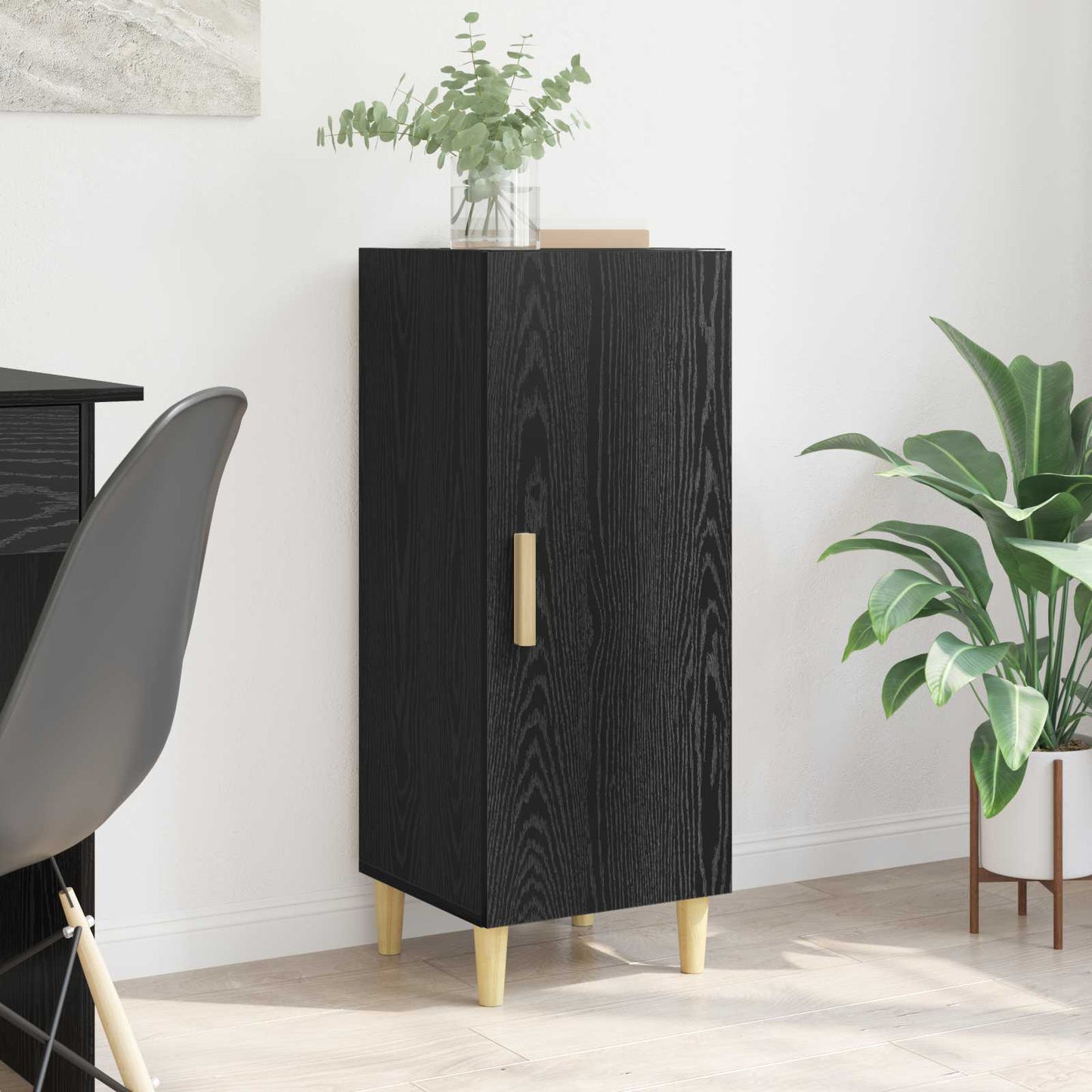 Sideboard Sort eg 34,5 x 34 x 90 cm Konstrueret træ