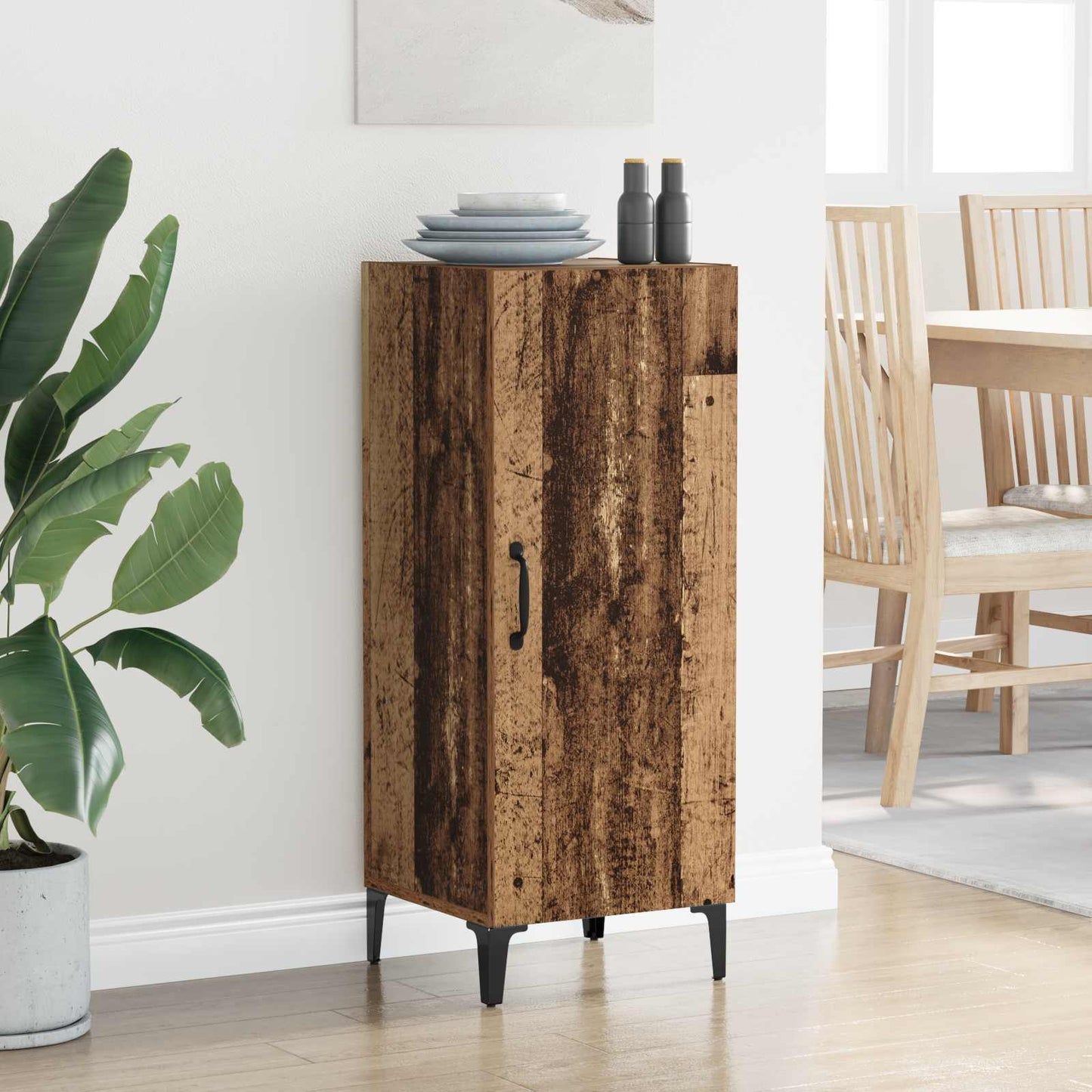 Sideboard Gammelt træ 34,5 x 34 x 90 cm Konstrueret træ