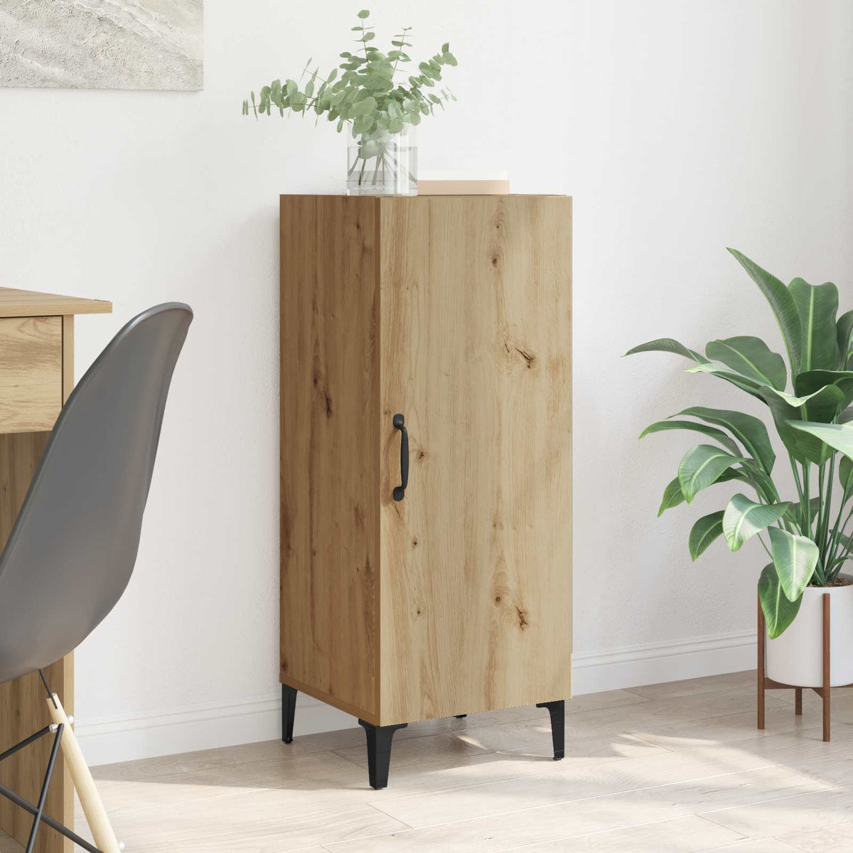 Sideboard Artisan Egetræ 34,5 x 34 x 90 cm Konstrueret træ