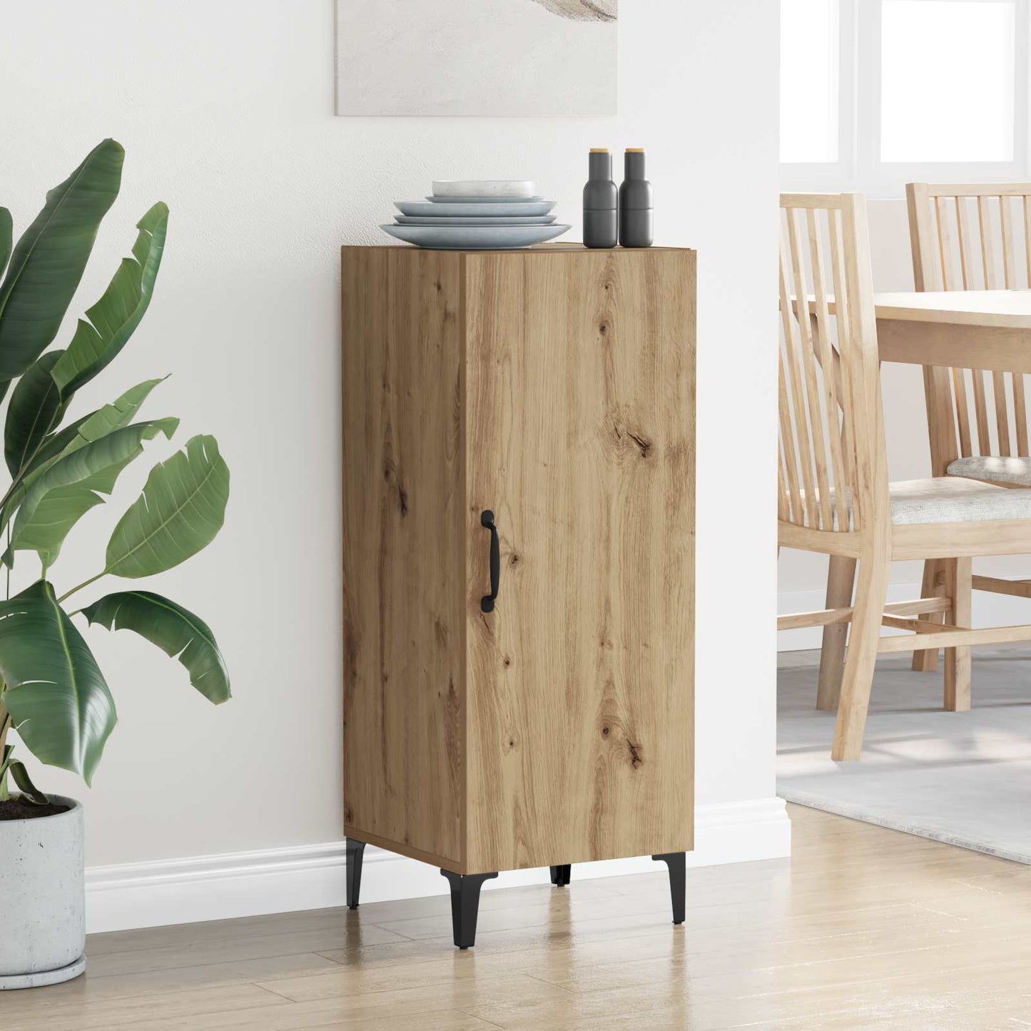 Sideboard Artisan Egetræ 34,5 x 34 x 90 cm Konstrueret træ