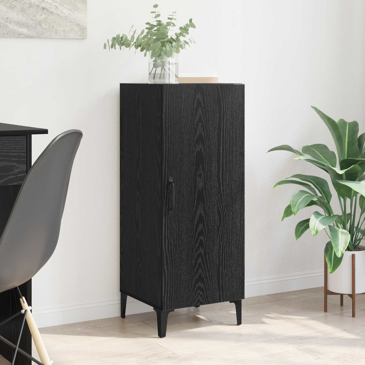 Sideboard Sort eg 34,5 x 34 x 90 cm Konstrueret træ