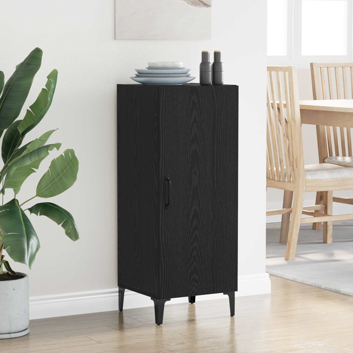 Sideboard Sort eg 34,5 x 34 x 90 cm Konstrueret træ