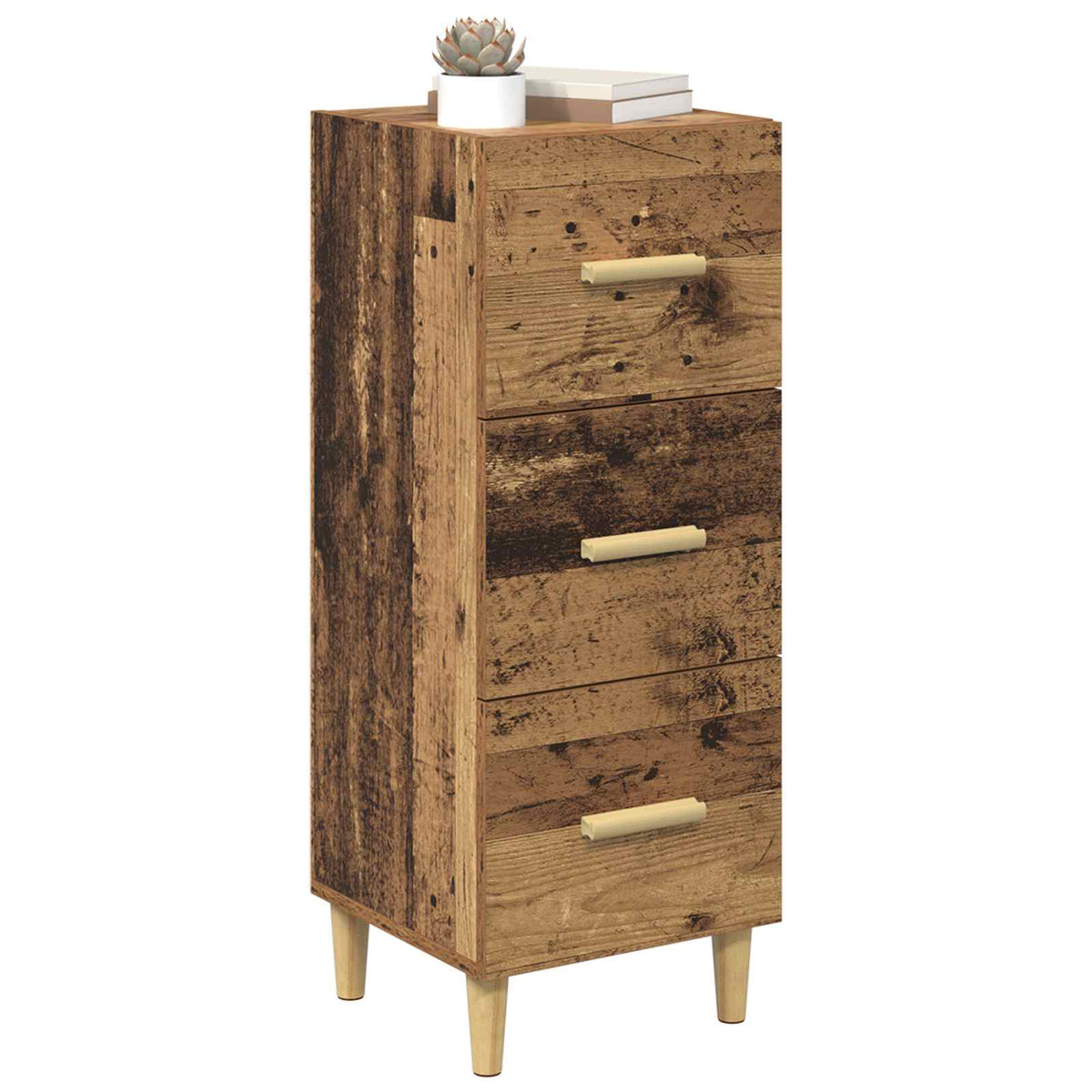 Sideboard Gammelt træ 34.5 x 34 x 90 cm Konstrueret træ