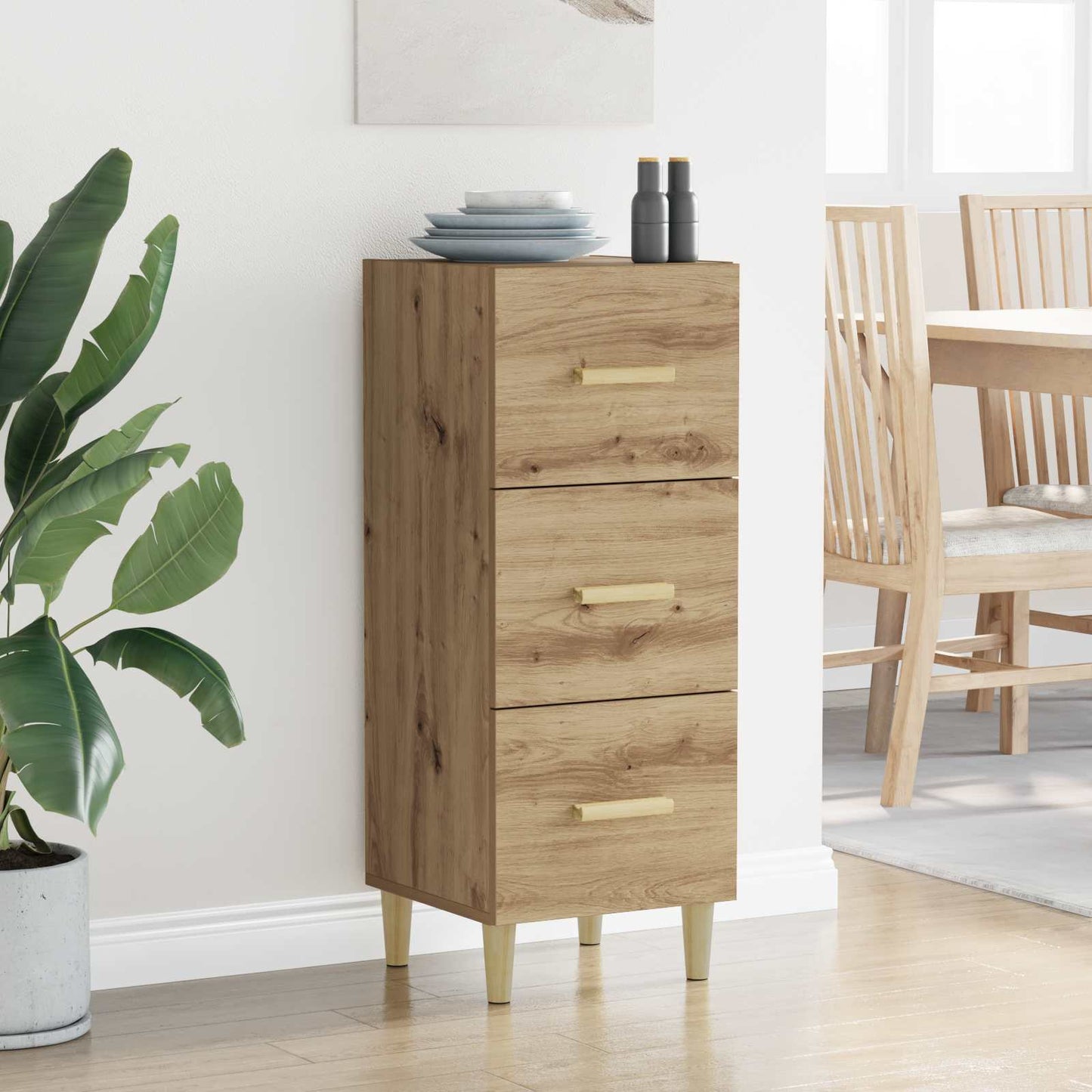 Sideboard artisan eg 34.5 x 34 x 90 cm Konstrueret træ