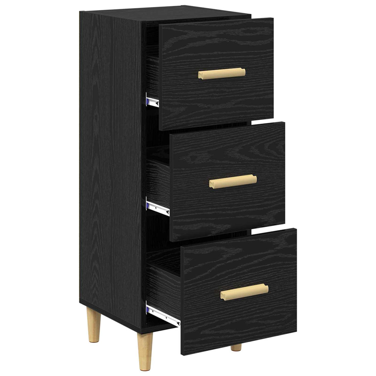Sideboard Sort eg 34.5 x 34 x 90 cm Konstrueret træ