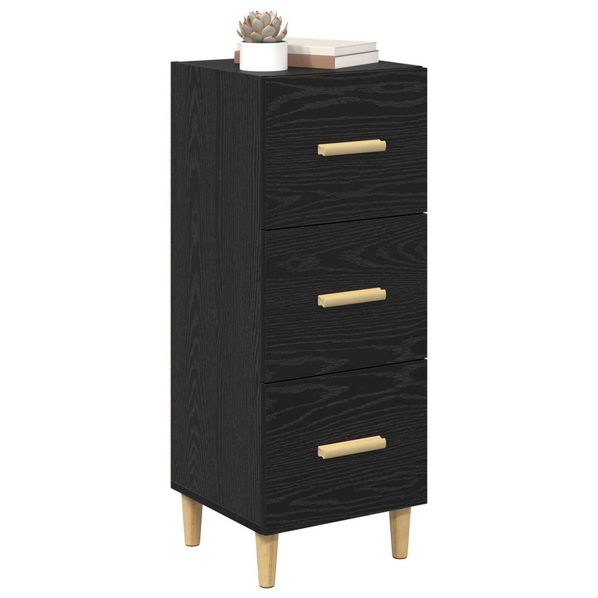 Sideboard Sort eg 34.5 x 34 x 90 cm Konstrueret træ