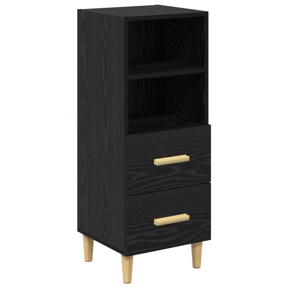 Sideboard Sort eg 34 x 34.5 x 90 cm Konstrueret træ