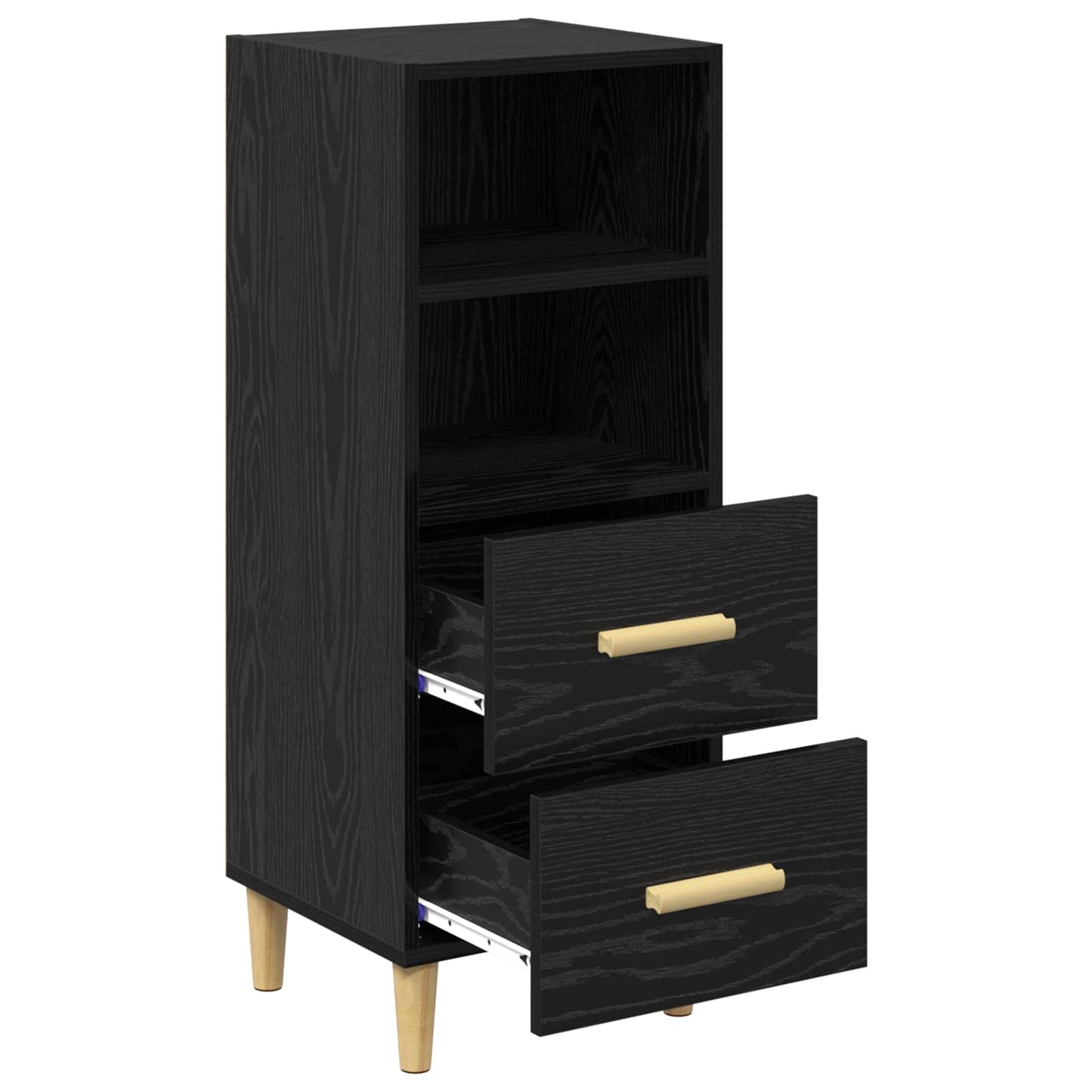 Sideboard Sort eg 34 x 34.5 x 90 cm Konstrueret træ