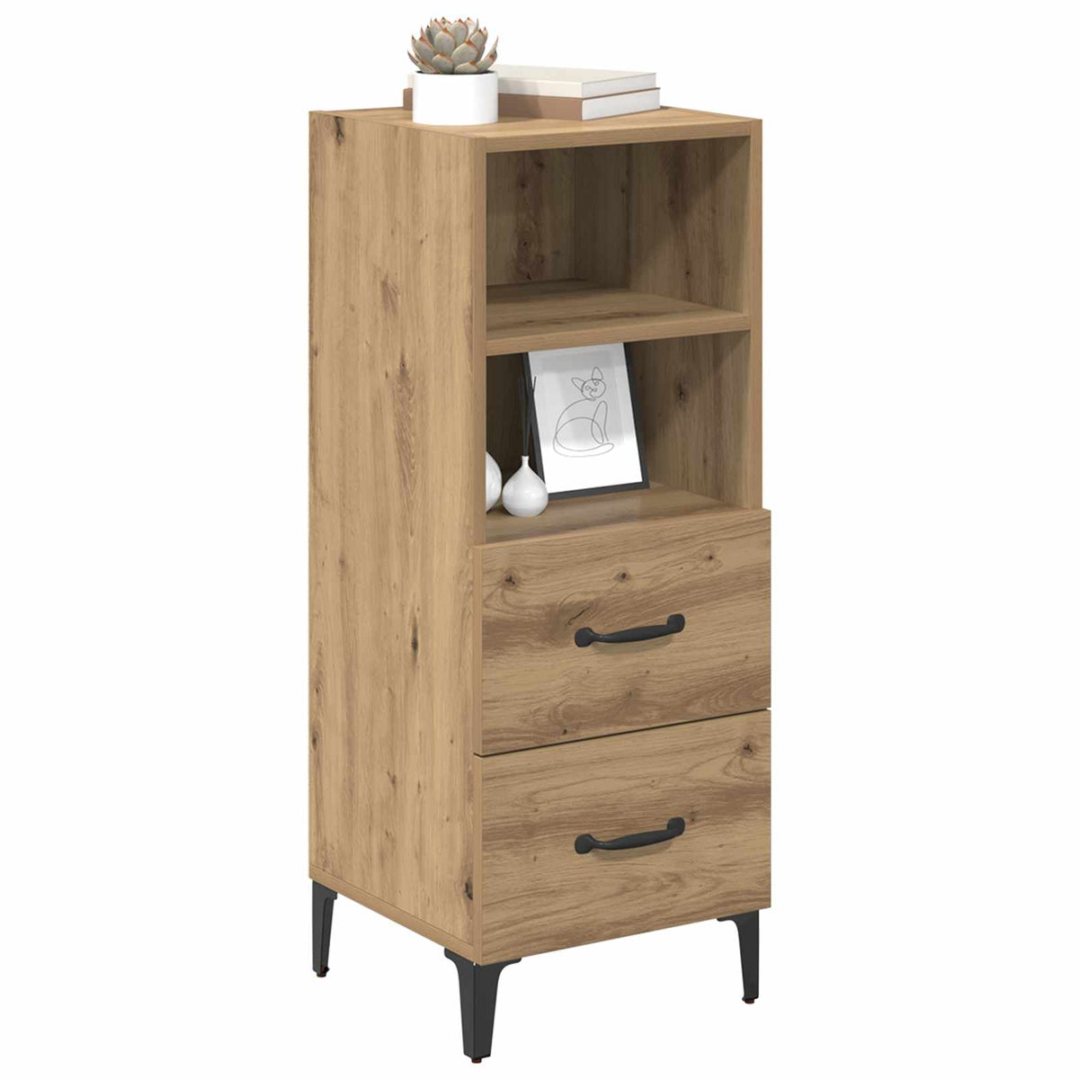 Sideboard artisan eg 34 x 34,5 x 90 cm Konstrueret træ