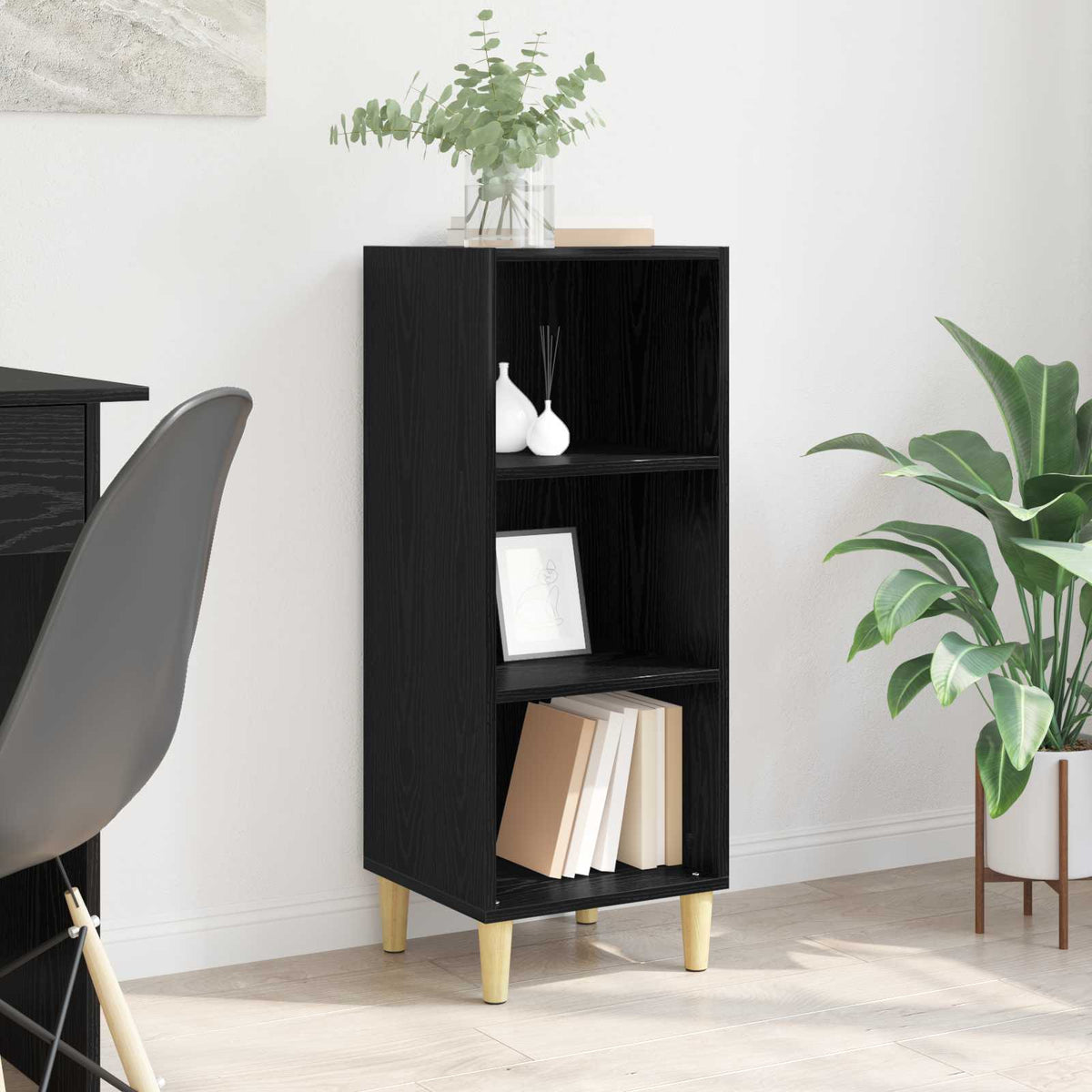 Sideboard Sort eg 34,5 x 32,5 x 90 cm Konstrueret træ