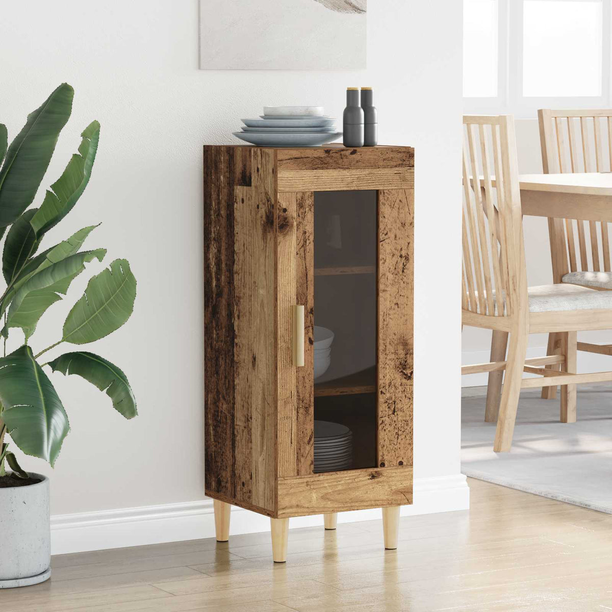 Sideboard Gammelt træ 34,5 x 32,5 x 90 cm Konstrueret træ