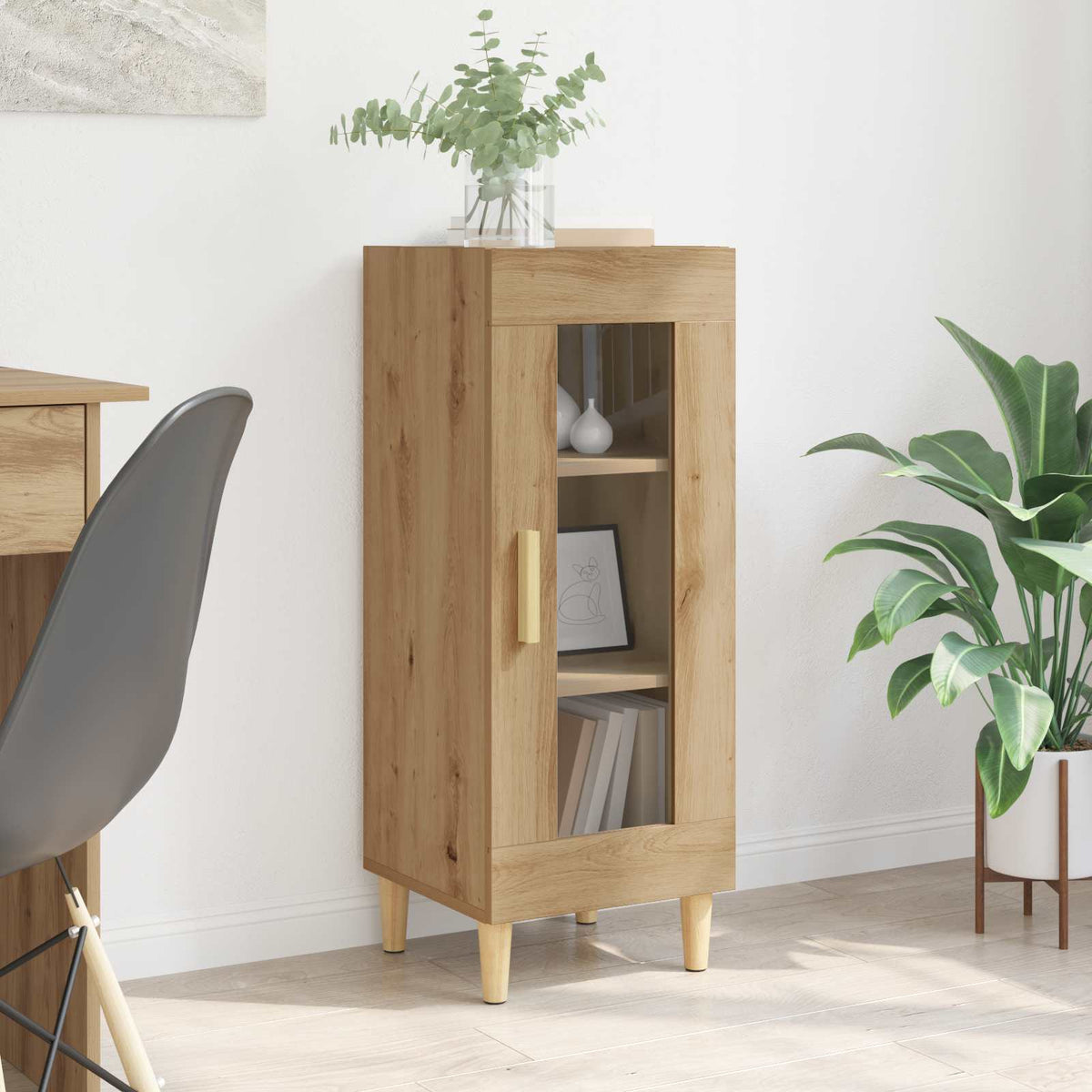 Sideboard Artisan Egetræ 34,5 x 32,5 x 90 cm Konstrueret træ