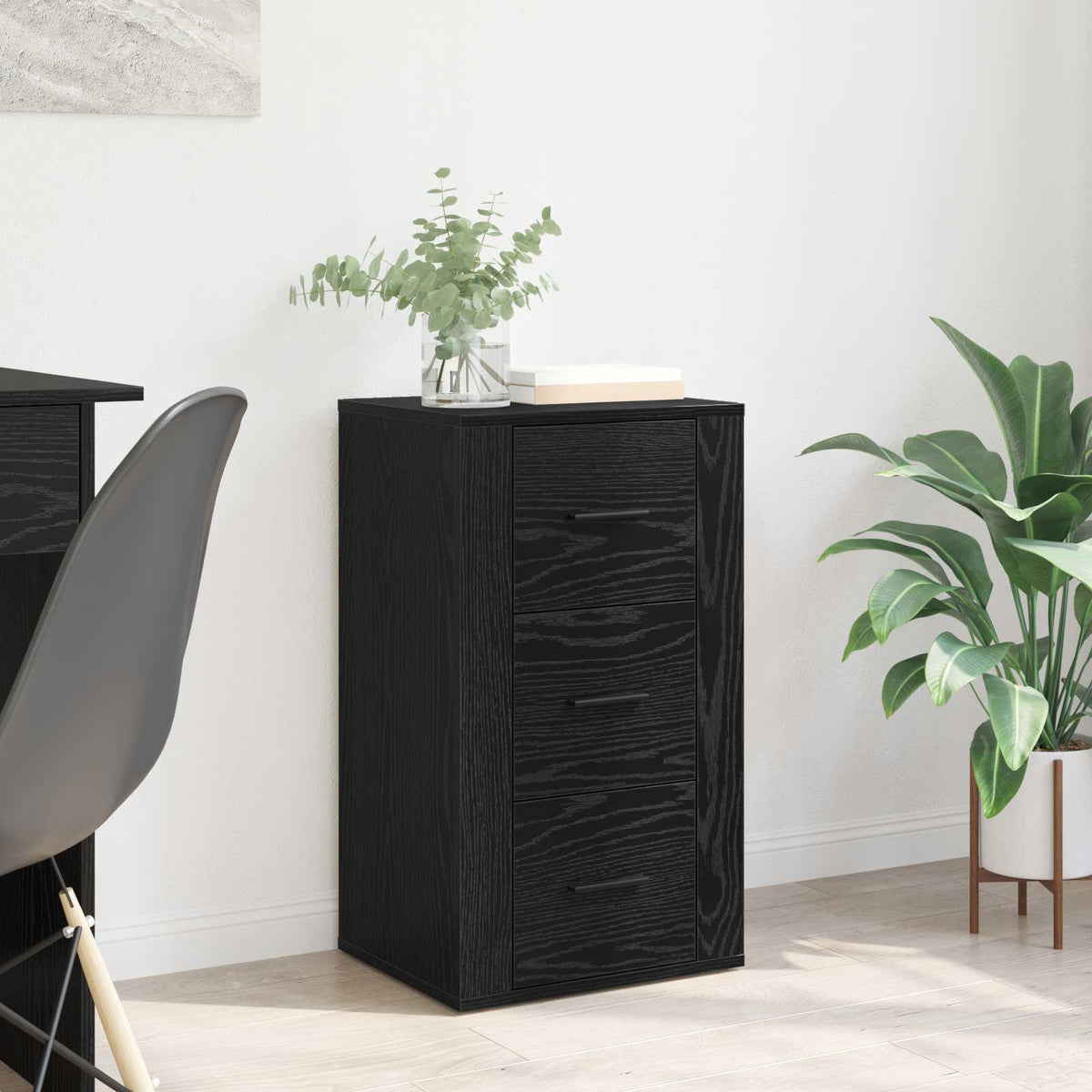 Sideboard Sort eg 40 x 33 x 70 cm Konstrueret træ