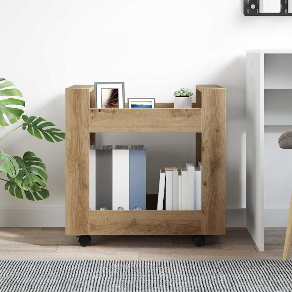 Kontortrolley Artisan Egetræ 60 x 45 x 60 cm Konstrueret træ