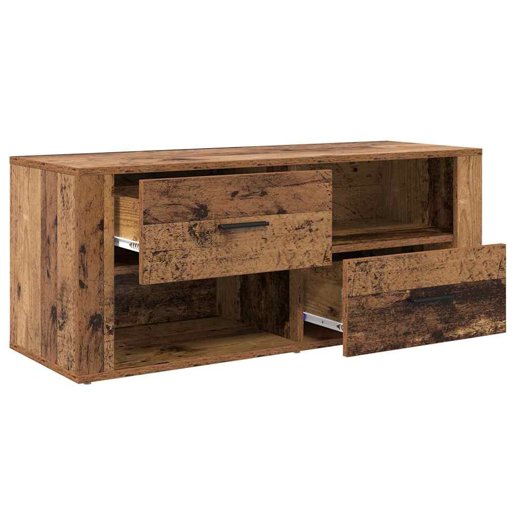TV-skab 100 x 35 x 40 cm Gammelt træ Konstrueret træ