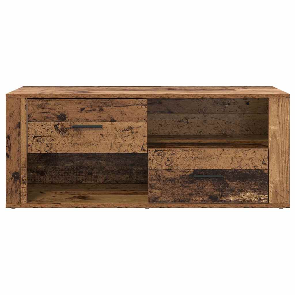 TV-skab 100 x 35 x 40 cm Gammelt træ Konstrueret træ