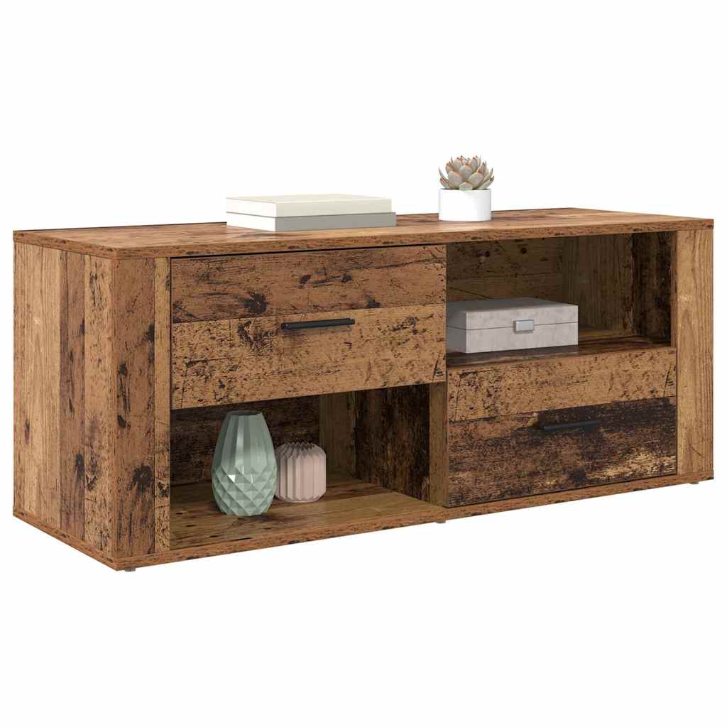 TV-skab 100 x 35 x 40 cm Gammelt træ Konstrueret træ