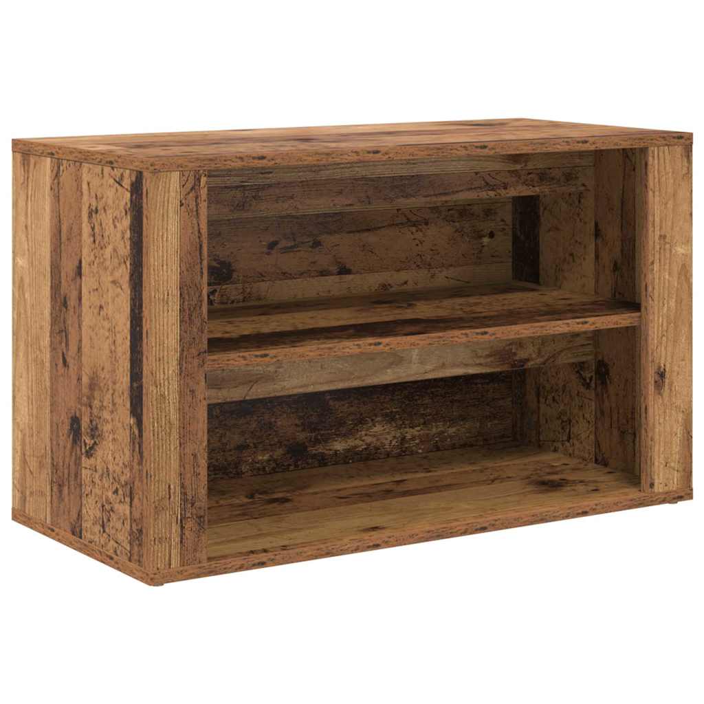 Skostativ 75 x 35 x 45 cm Konstrueret træ Gammelt træ