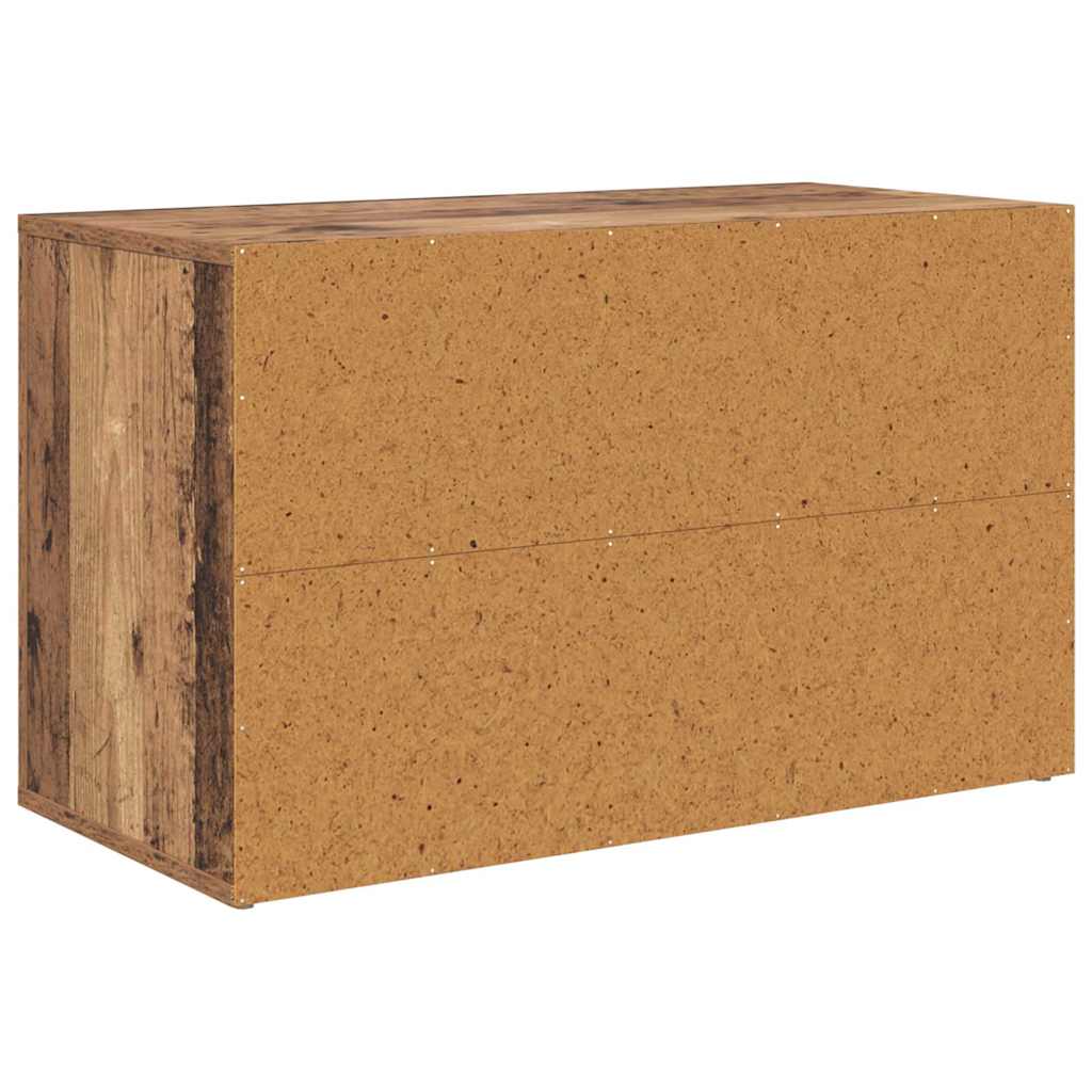 Skostativ 75 x 35 x 45 cm Konstrueret træ Gammelt træ