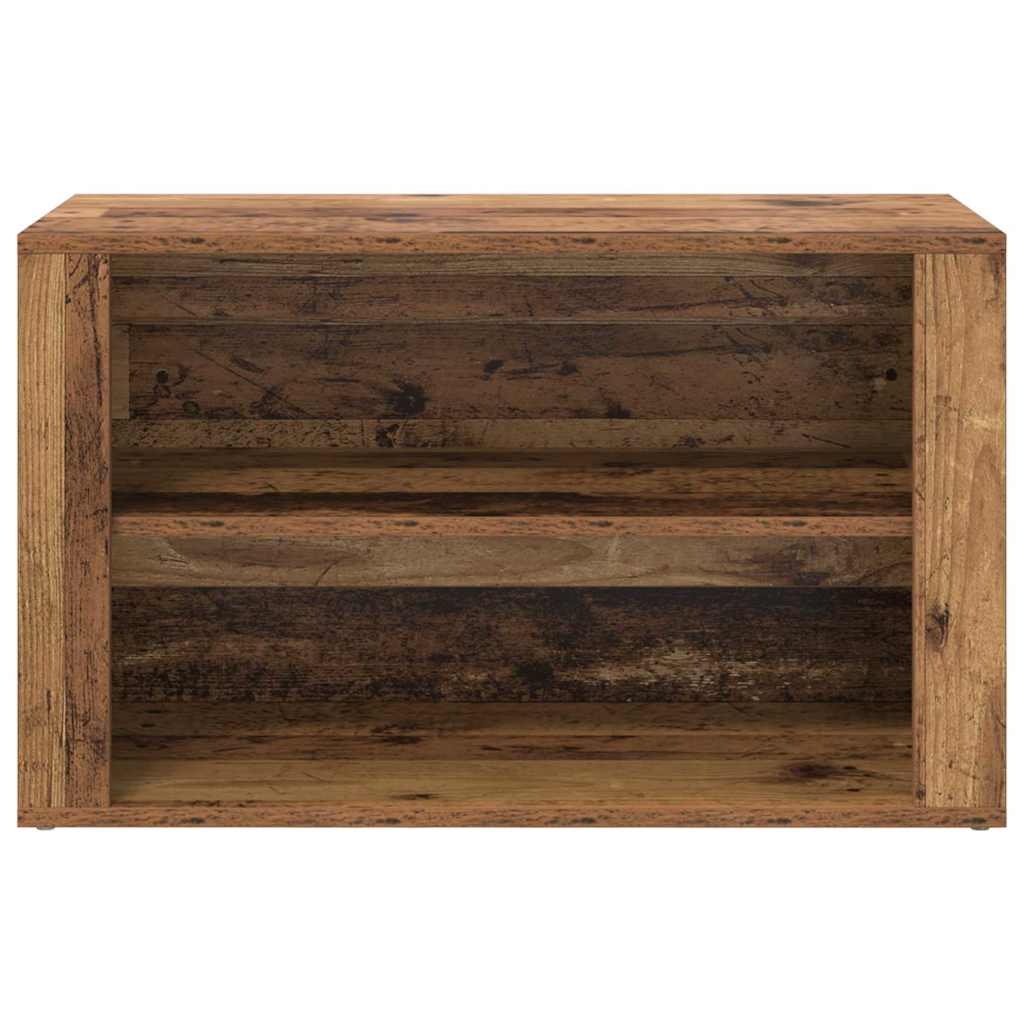 Skostativ 75 x 35 x 45 cm Konstrueret træ Gammelt træ