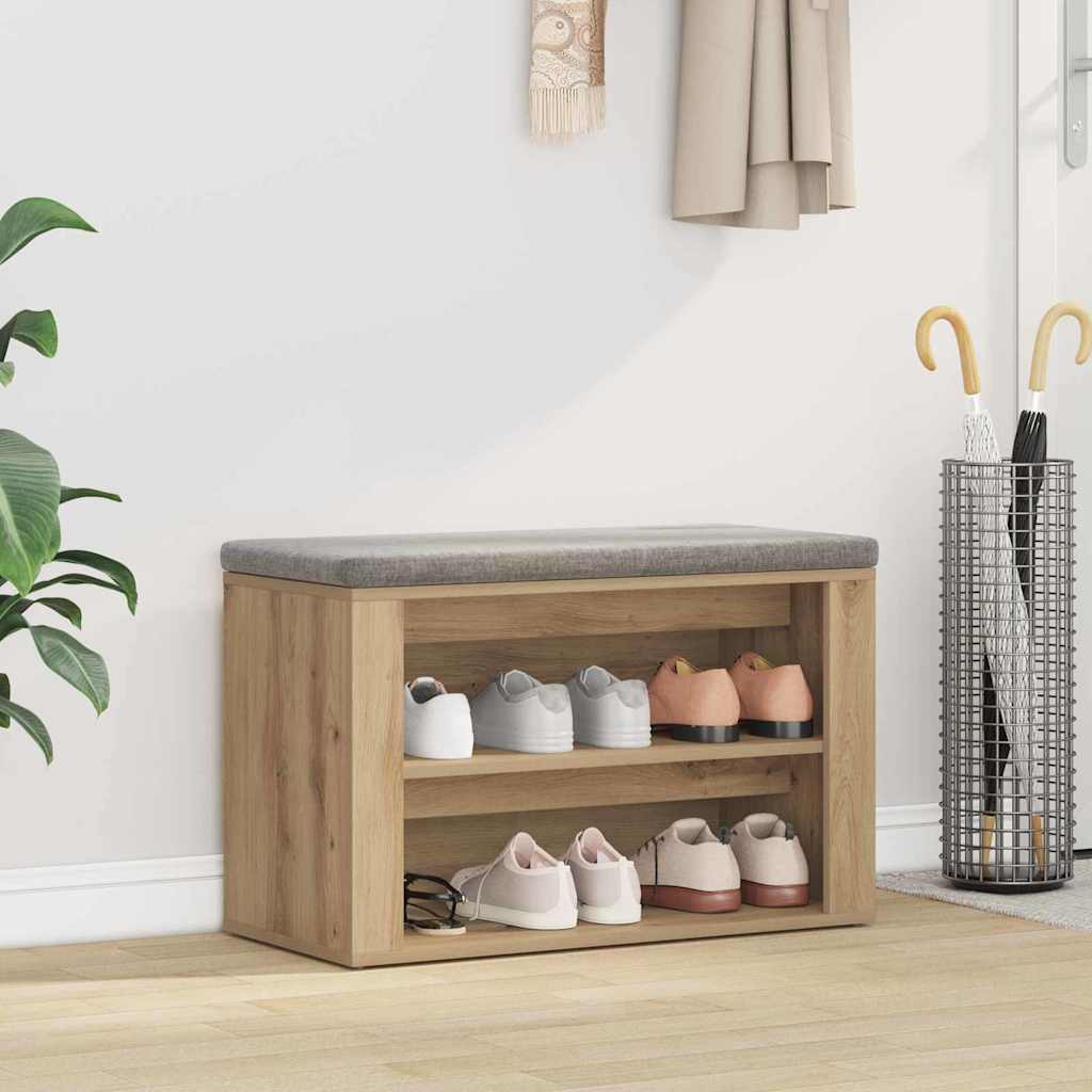 Skostativ 75 x 35 x 45 cm Konstrueret træ artisan eg