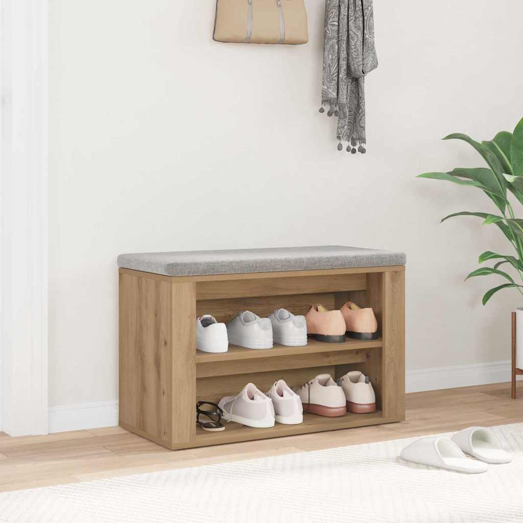 Skostativ 75 x 35 x 45 cm Konstrueret træ artisan eg