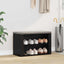 Skostativ 75 x 35 x 45 cm Konstrueret træ Sort eg