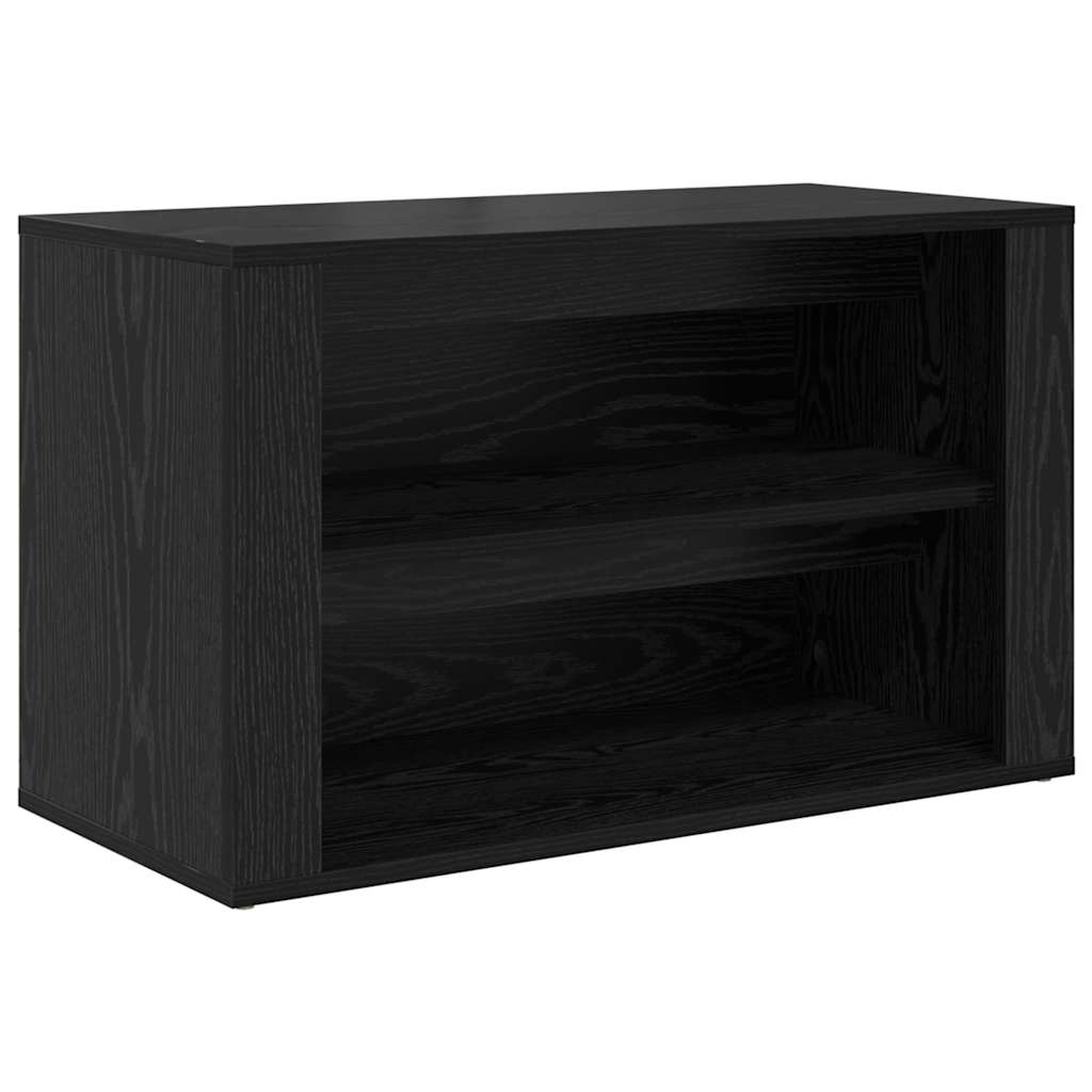 Skostativ 75 x 35 x 45 cm Konstrueret træ Sort eg