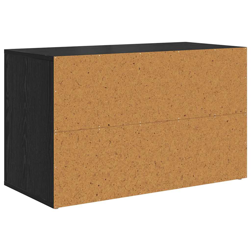 Skostativ 75 x 35 x 45 cm Konstrueret træ Sort eg