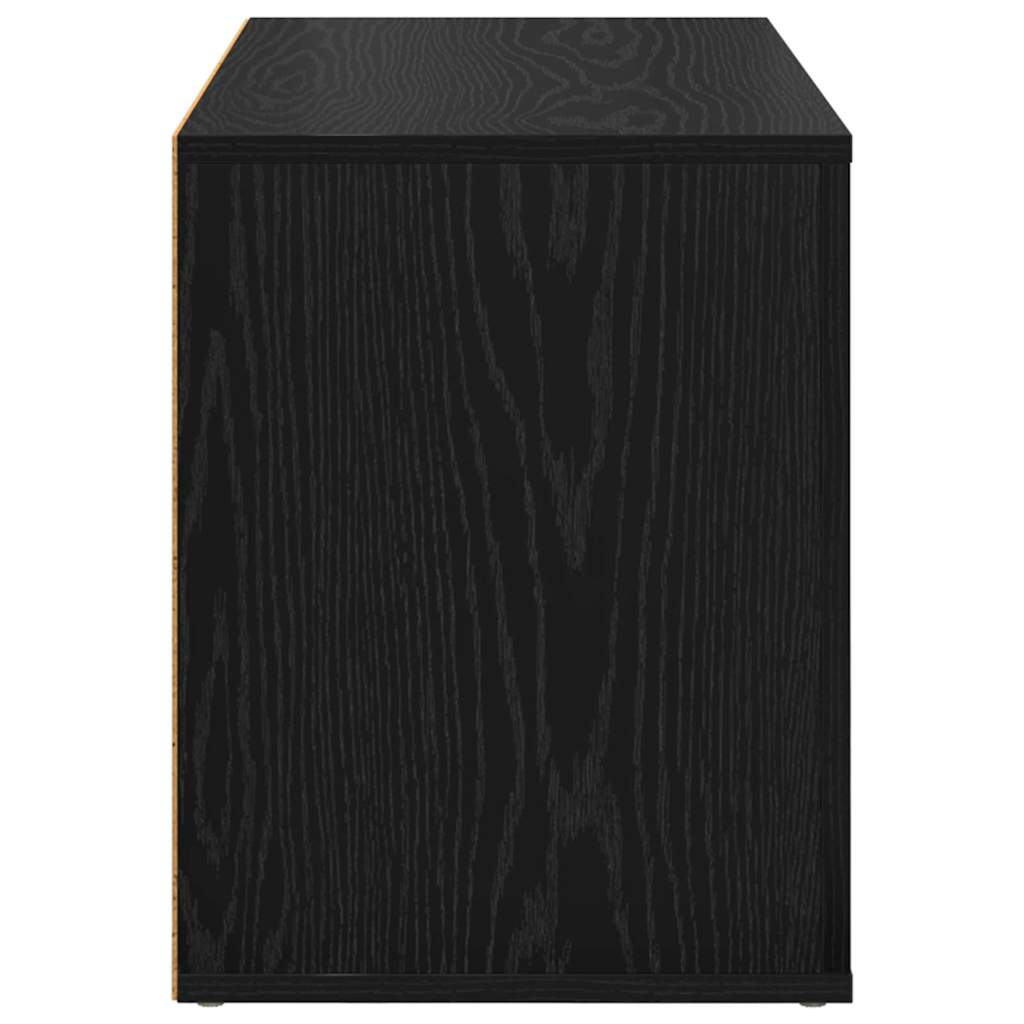Skostativ 75 x 35 x 45 cm Konstrueret træ Sort eg
