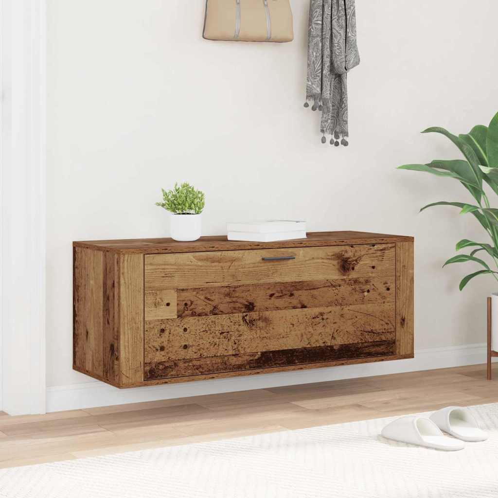 Sko skab 100 x 35 x 38 cm Konstrueret træ Gammelt træ
