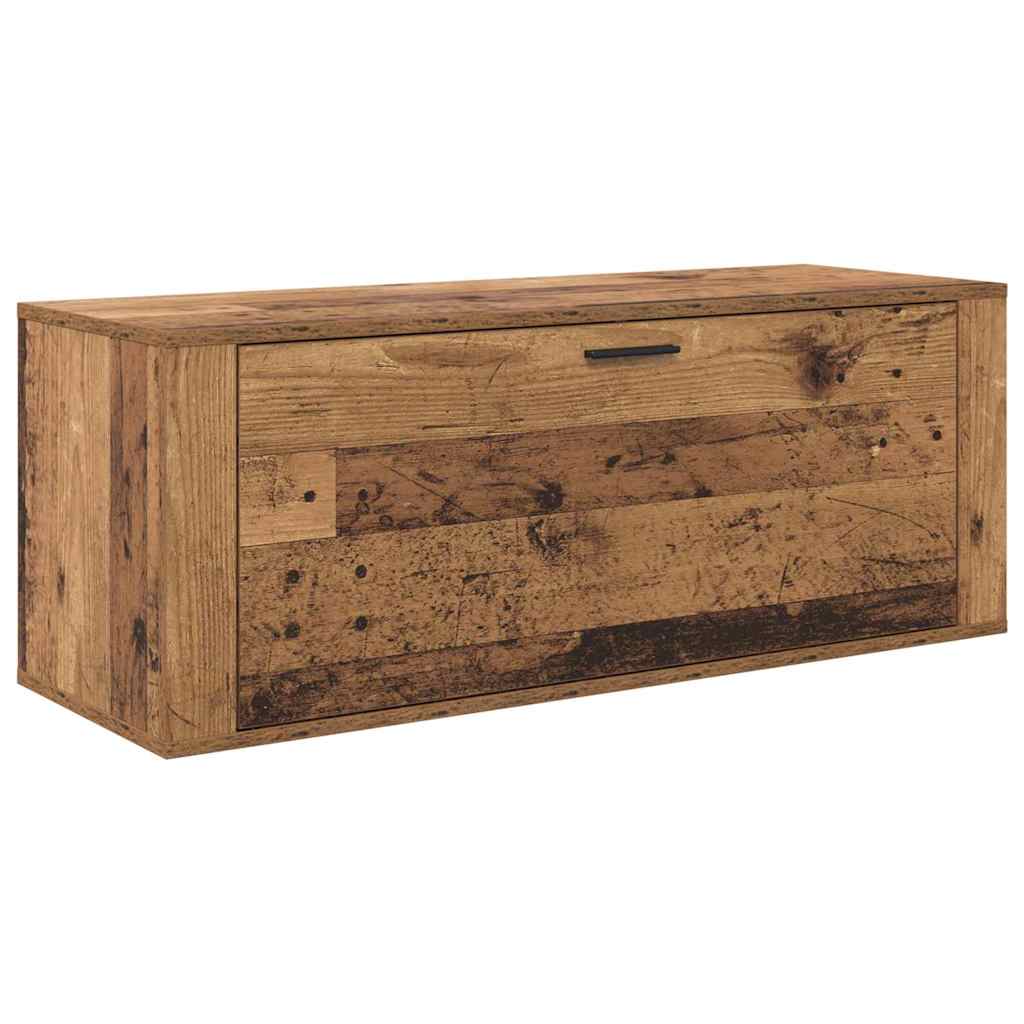 Sko skab 100 x 35 x 38 cm Konstrueret træ Gammelt træ