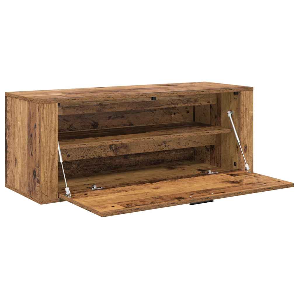 Sko skab 100 x 35 x 38 cm Konstrueret træ Gammelt træ